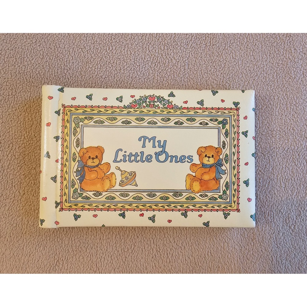 Vtg Lucy Rigg C.R. Gibson My Little Ones Photo Album 80s Teddy Bear Brag Book